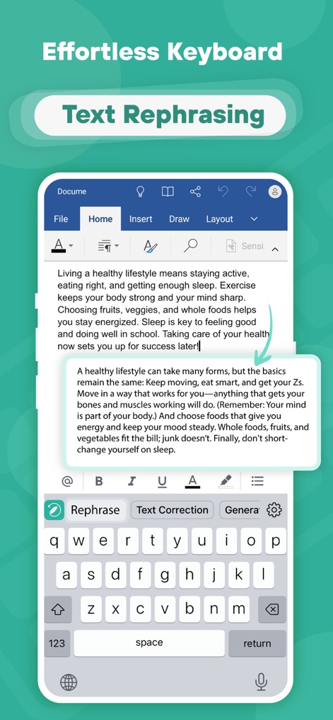 Paraphrase AI : Rewording Tool - Productivity App | MWM
