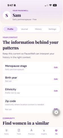 PauseWell: Menopause Wellness Screenshot 2 of 10