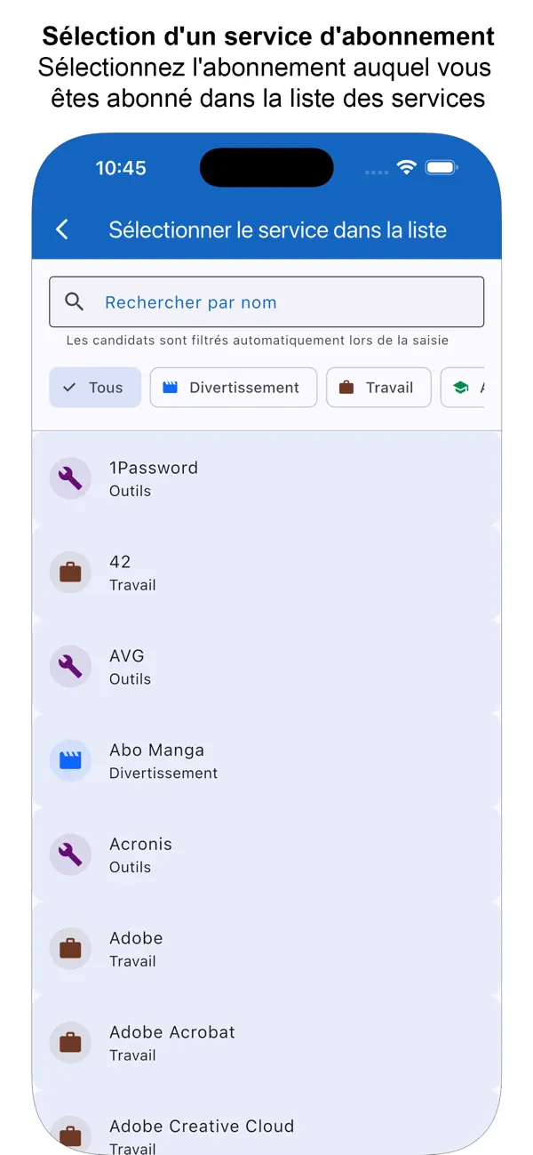 Screenshot #2 pour SubscManage - Suivi d'abos