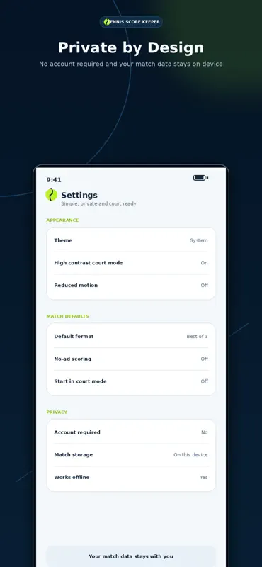 Tennis Score Keeper. screenshot 3 of 7