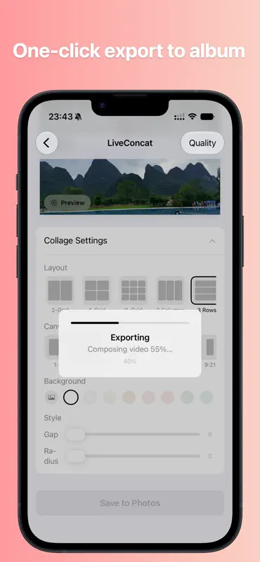 LiveConcat - Livephoto Stitch screenshot 5 of 7