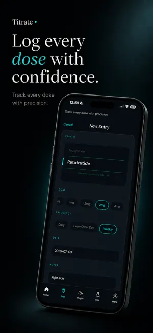 Titrate: Peptide Dose Tracker screenshot 2
