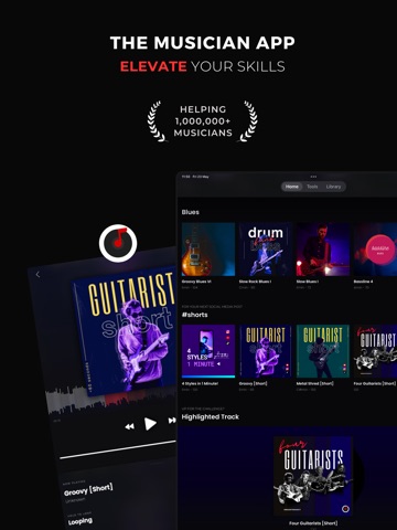 Backtrackit: Musicians App iPad screenshot 1