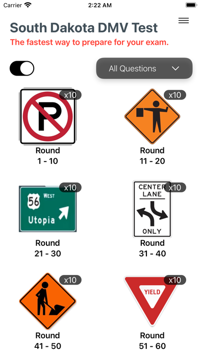 South Dakota DMV Practice 2025 Screenshot
