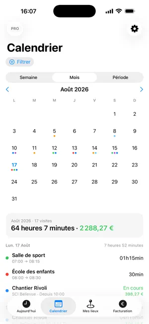 SurPlace : compteur d'heures screenshot 2