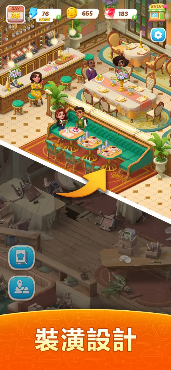 Flambé®: Merge and Cook iOS Mod IPA screenshot 3 - iOS game interface