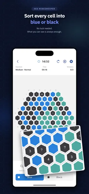 Hexis: Hex Minesweeper screenshot 1