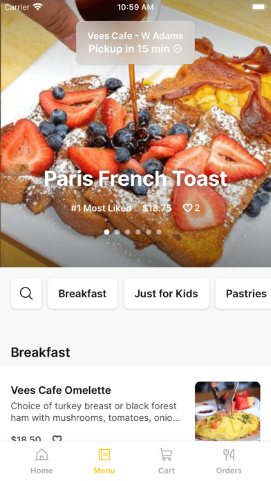 Vees Cafe LA Screenshot 2 - AppWisp.com Vees Cafe LA Screenshot 2 - AppWisp.com