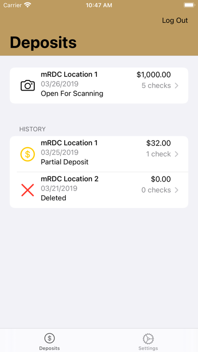 North State Business Deposit Screenshot