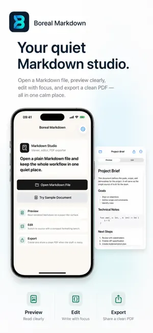 Boreal Markdown Editor screenshot 1