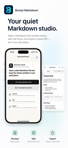 Boreal Markdown Editor iPhone screenshot