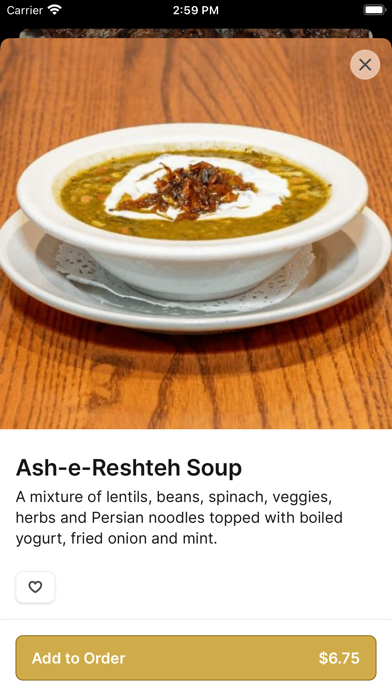 Kabob Bazaar iPhone screenshot 3 - Food & Drink app