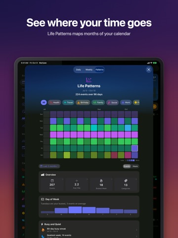 Horizon: Calendar Highlights iPad screenshot