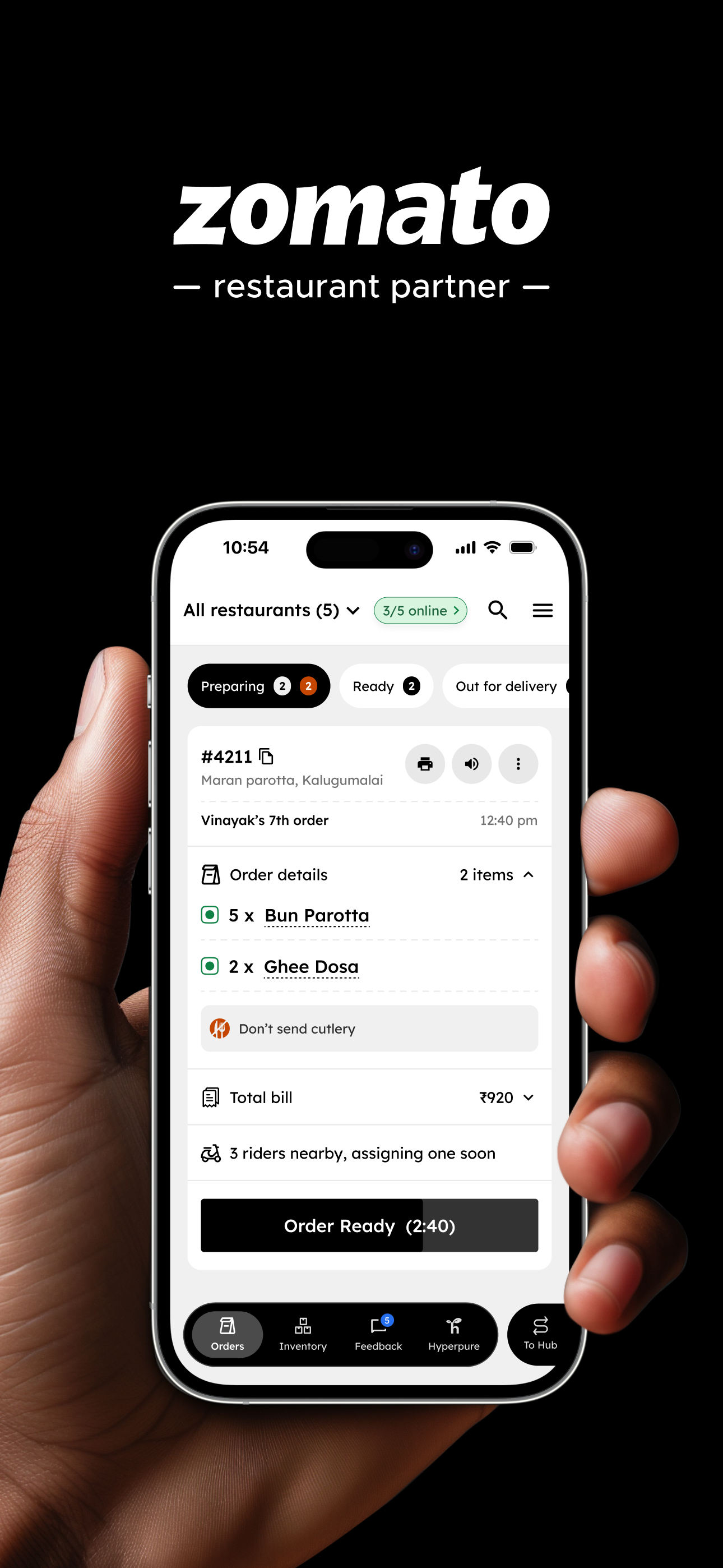 Zomato Restaurant Partner