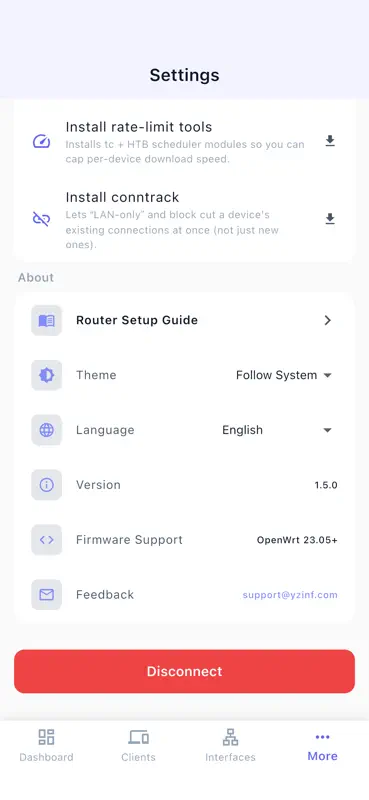 OpenWRT Manager screenshot 9 of 10