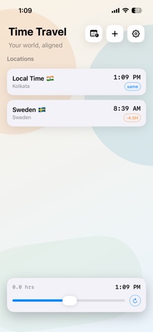 Timezone Planner iPhone screenshot