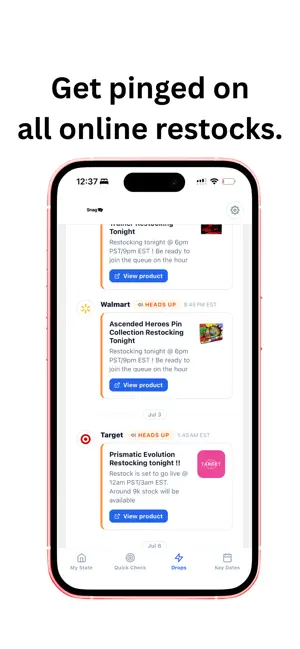 Snag: TCG Alerts screenshot 2
