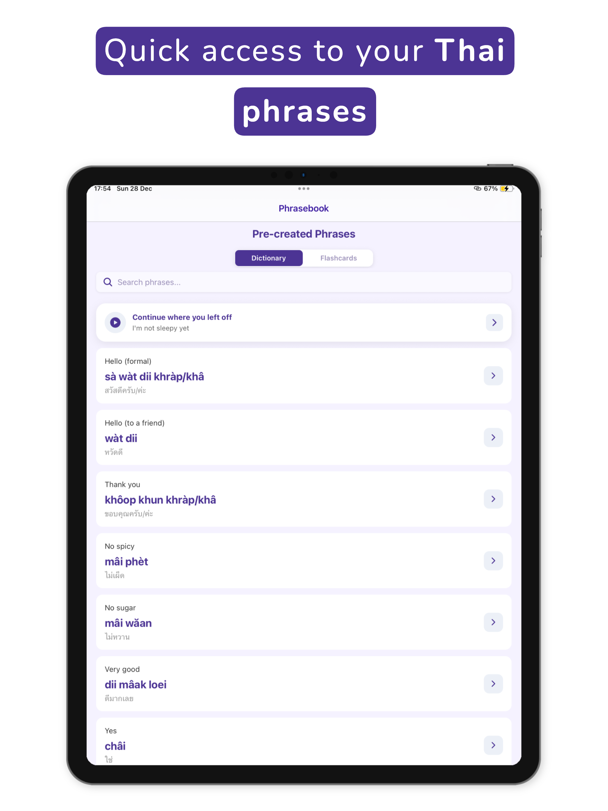 Learn Thai Phrases: ThaiMate screenshot 14