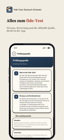 fide Test: Deutsch Schweiz iPhone screenshot