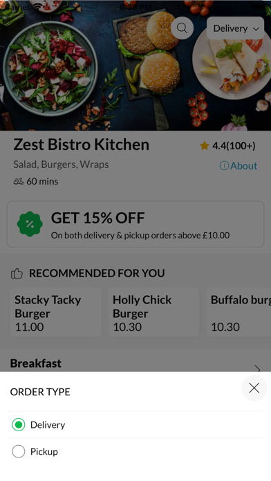Zest Bistro Kitchen Screenshot
