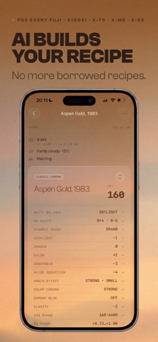 FujiRecipes: Camera Recipes screenshot