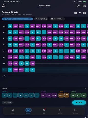 SwiftQuantum: Quantum IDE iPad screenshot