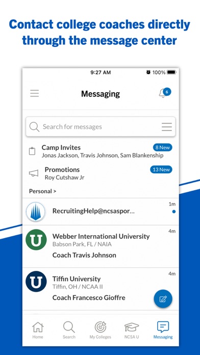 NCSA Athletic Recruiting Screenshot