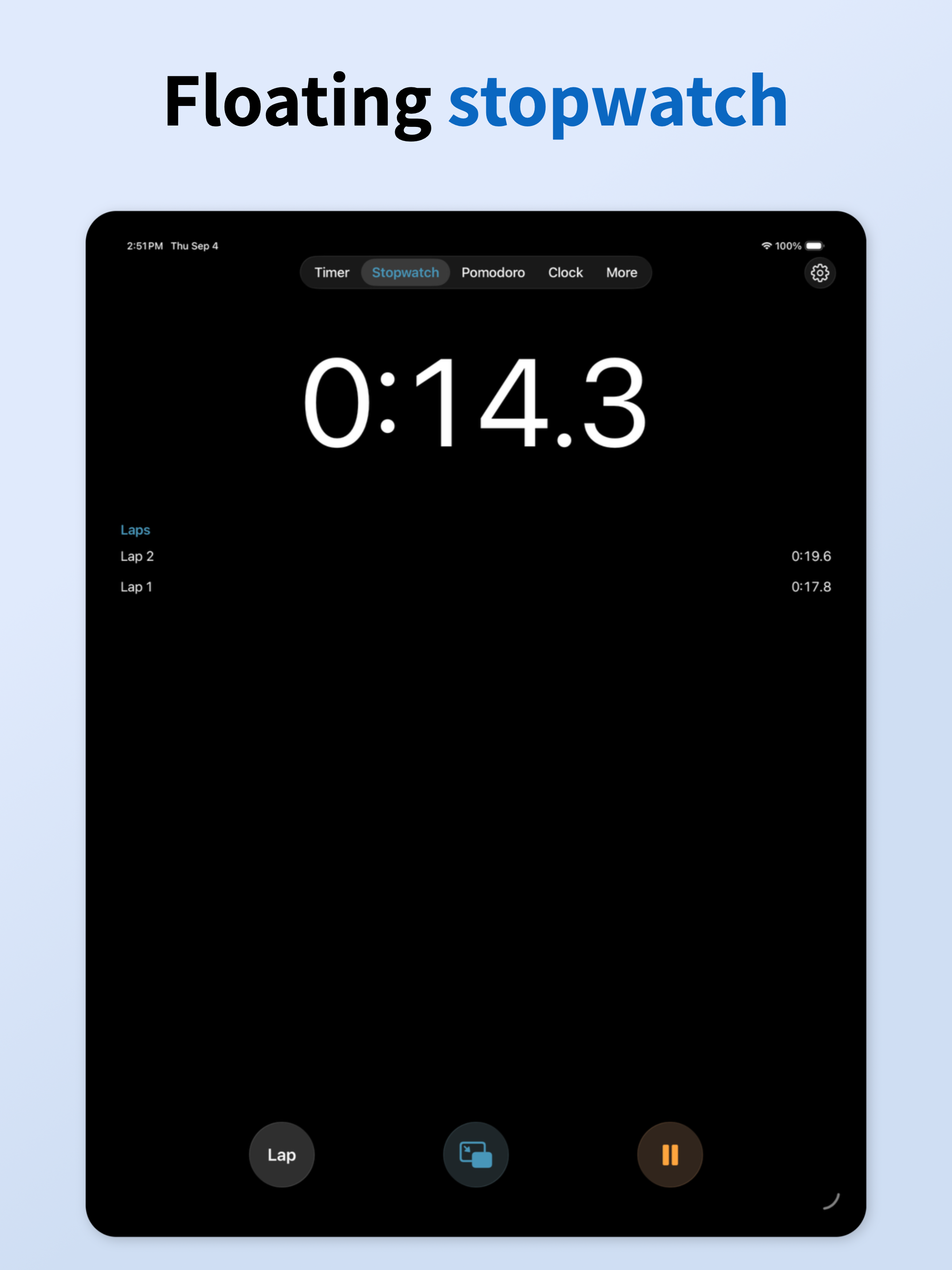 Pop Out Timer Stopwatch Clock