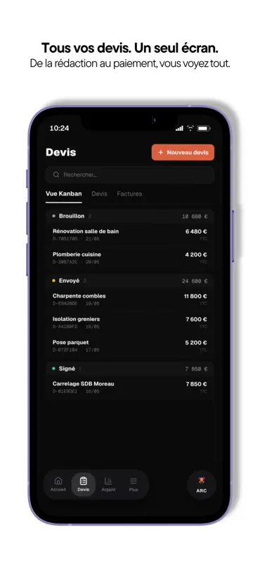 KRYVA — Gestion artisan BTP screenshot 5 of 8