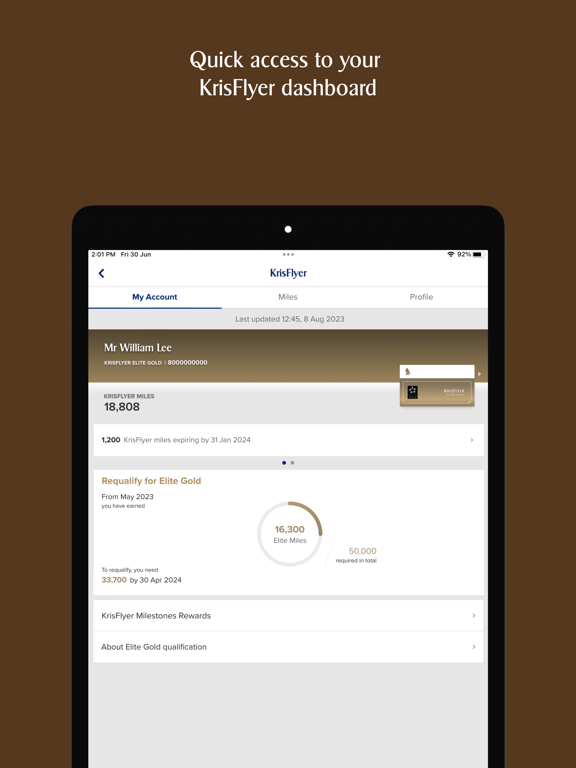 Singapore Airlines iPad screenshot 4 - Travel app