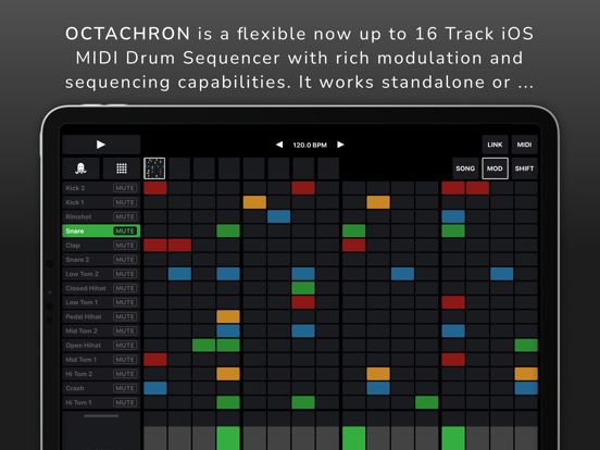 Screenshot #1 for OCTACHRON MIDI Drum Sequencer