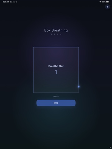 Box Breathing: Guided iPad screenshot