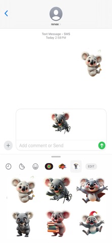 调皮考拉贴纸 screenshot