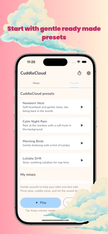 CuddleCloud Sleep App screenshot