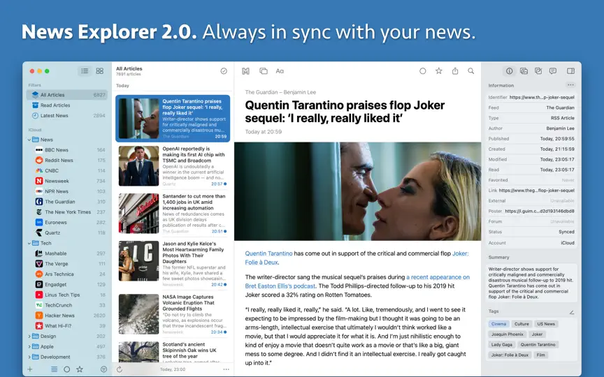 Скриншот News Explorer на iPhone 1