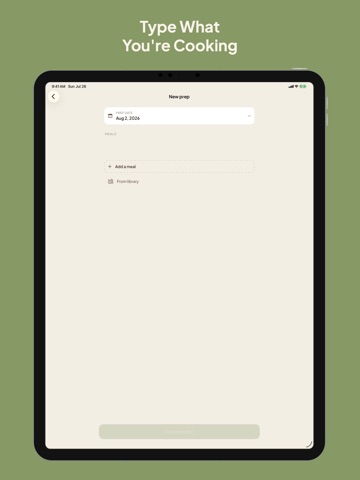 Prep Day: Weekly Meal Planner iPad screenshot