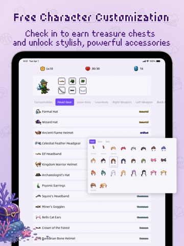 Habicat - RPG Habit Tracker iPad screenshot