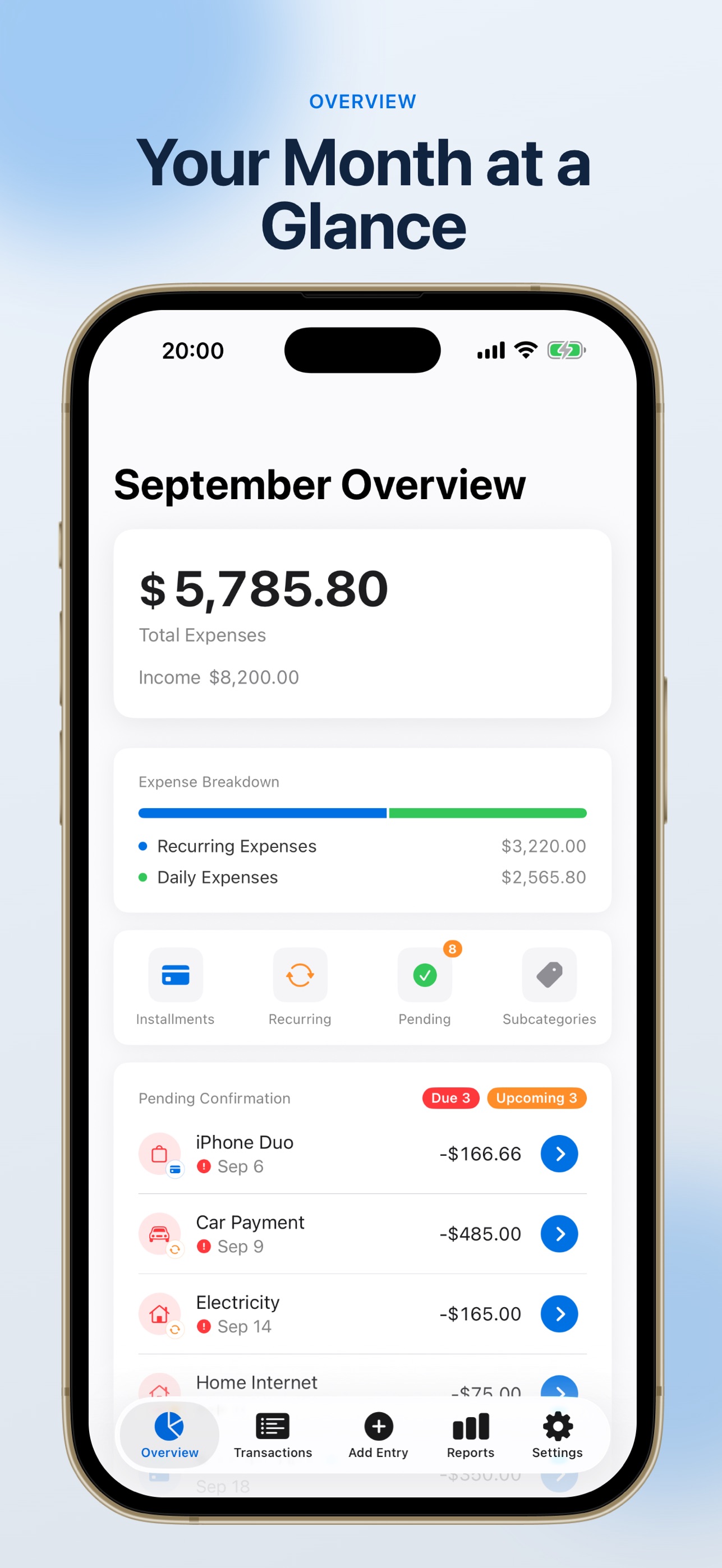 Screenshot 1 of Clear Bill Planner: Plan Ahead