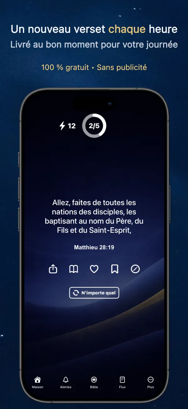 Screenshot #1 pour Heure Biblique: Verset du Jour