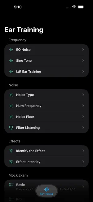 AudioEngineer EAR Trainer screenshot 1