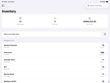 General Purpose POS iPad screenshot