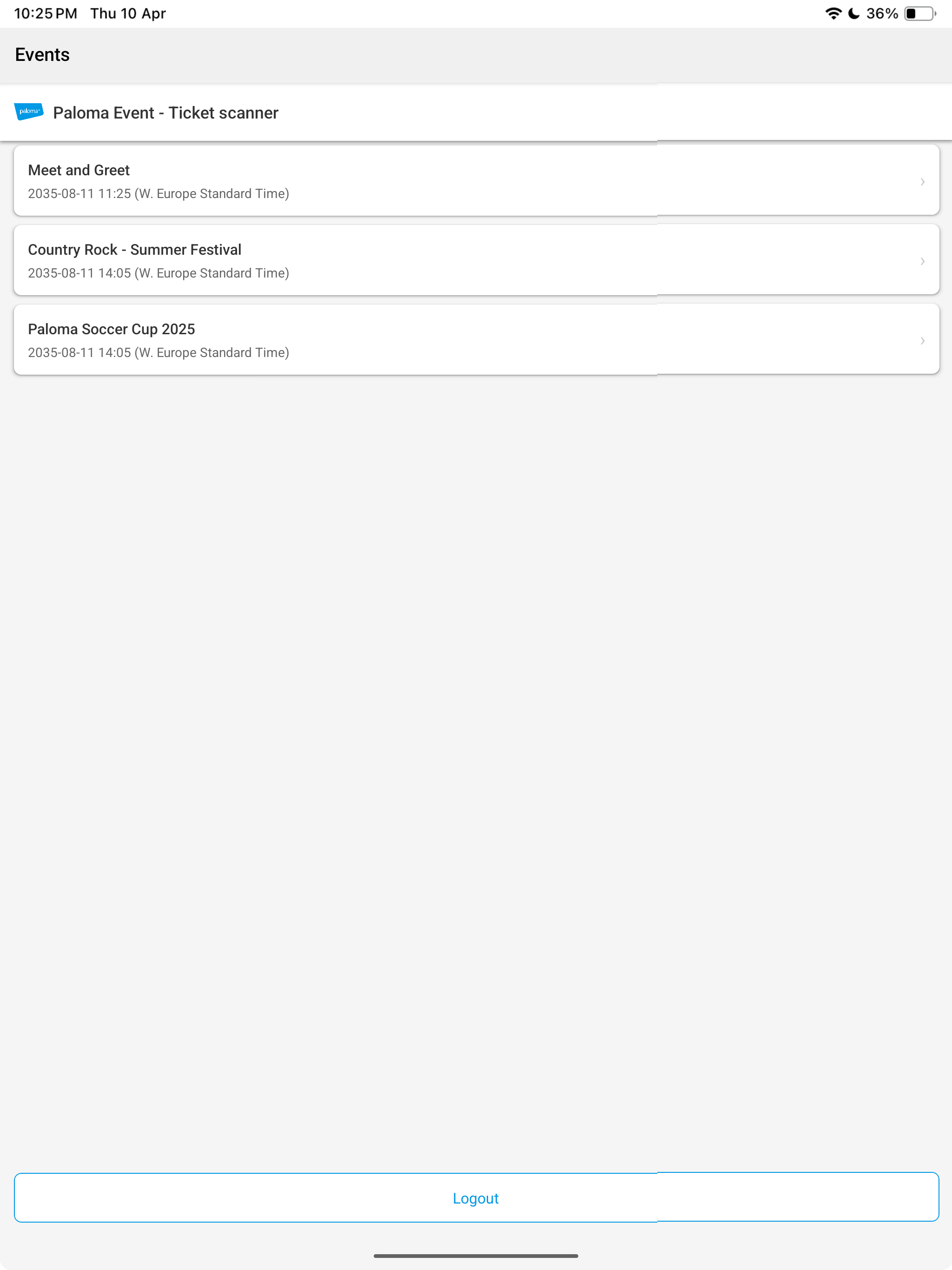 Paloma Event - Ticket Scanner screenshot 6