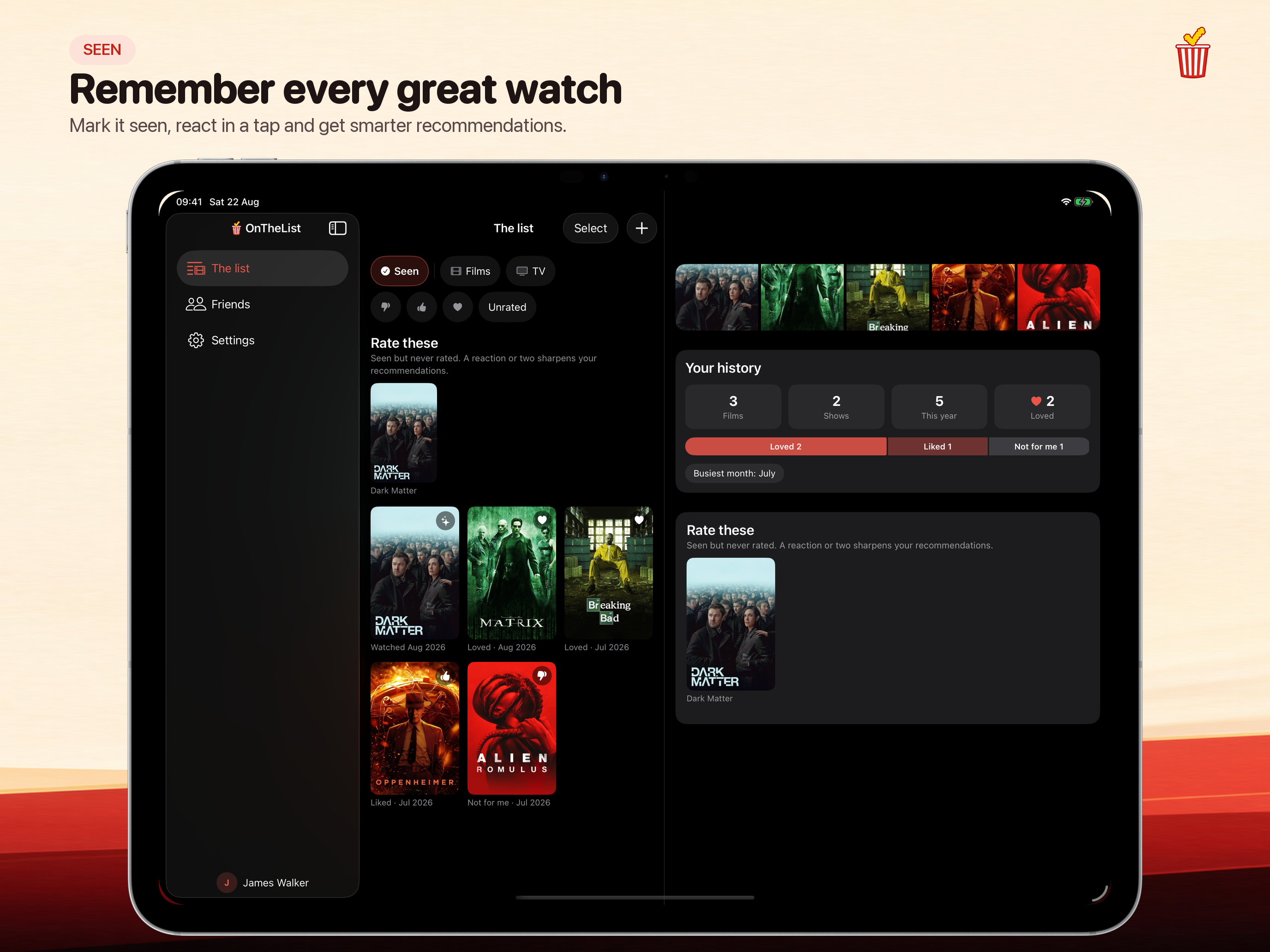 OnTheList: Film & TV Watchlist screenshot 12