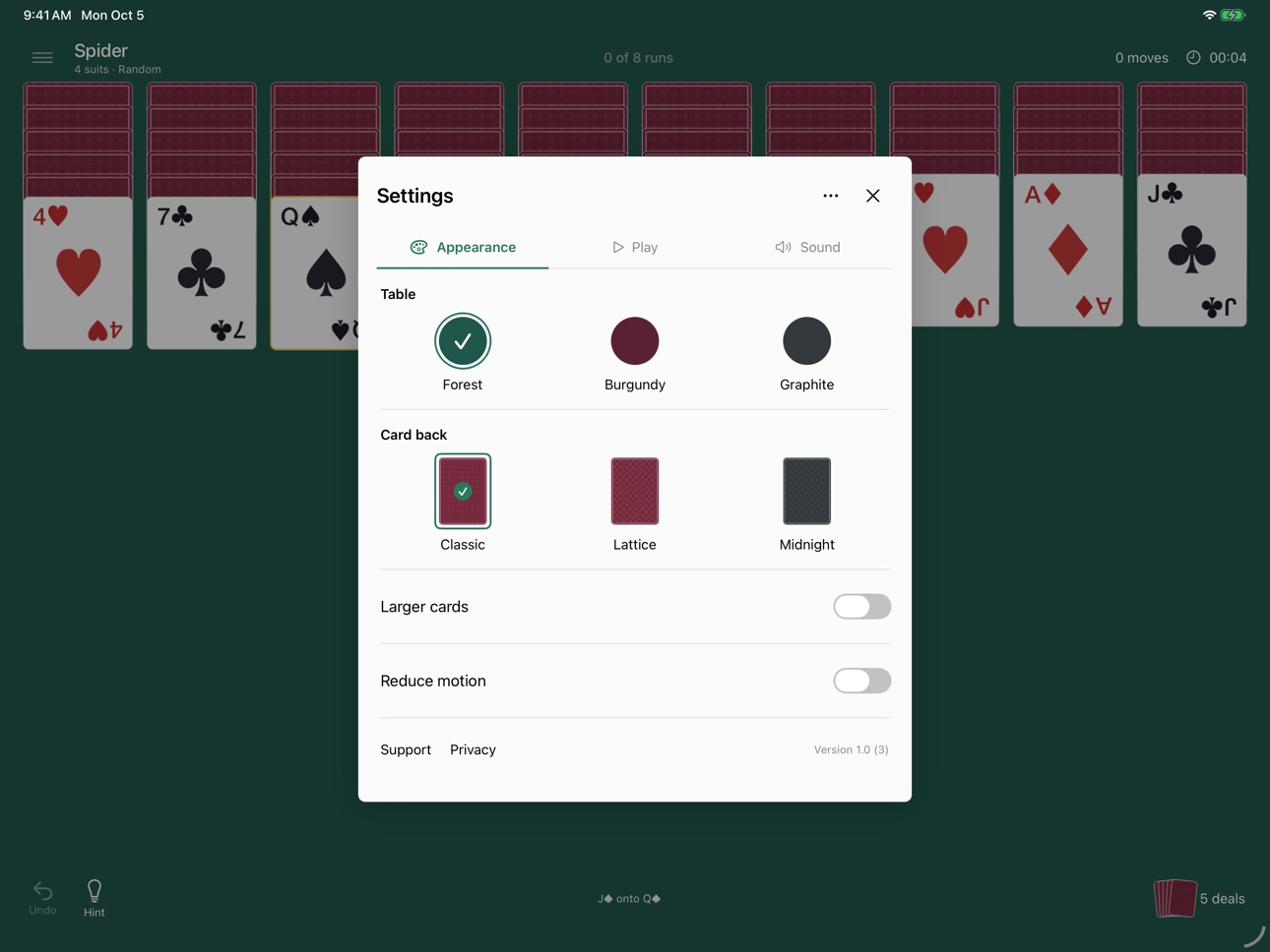 Screenshot 8 of Spider Solitaire by Labb