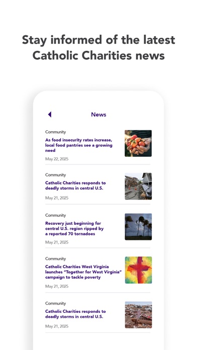 Screenshot 1 of CCConnect Catholic Charities App