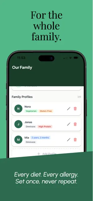 PrepFam - Family Meal Planner screenshot 3