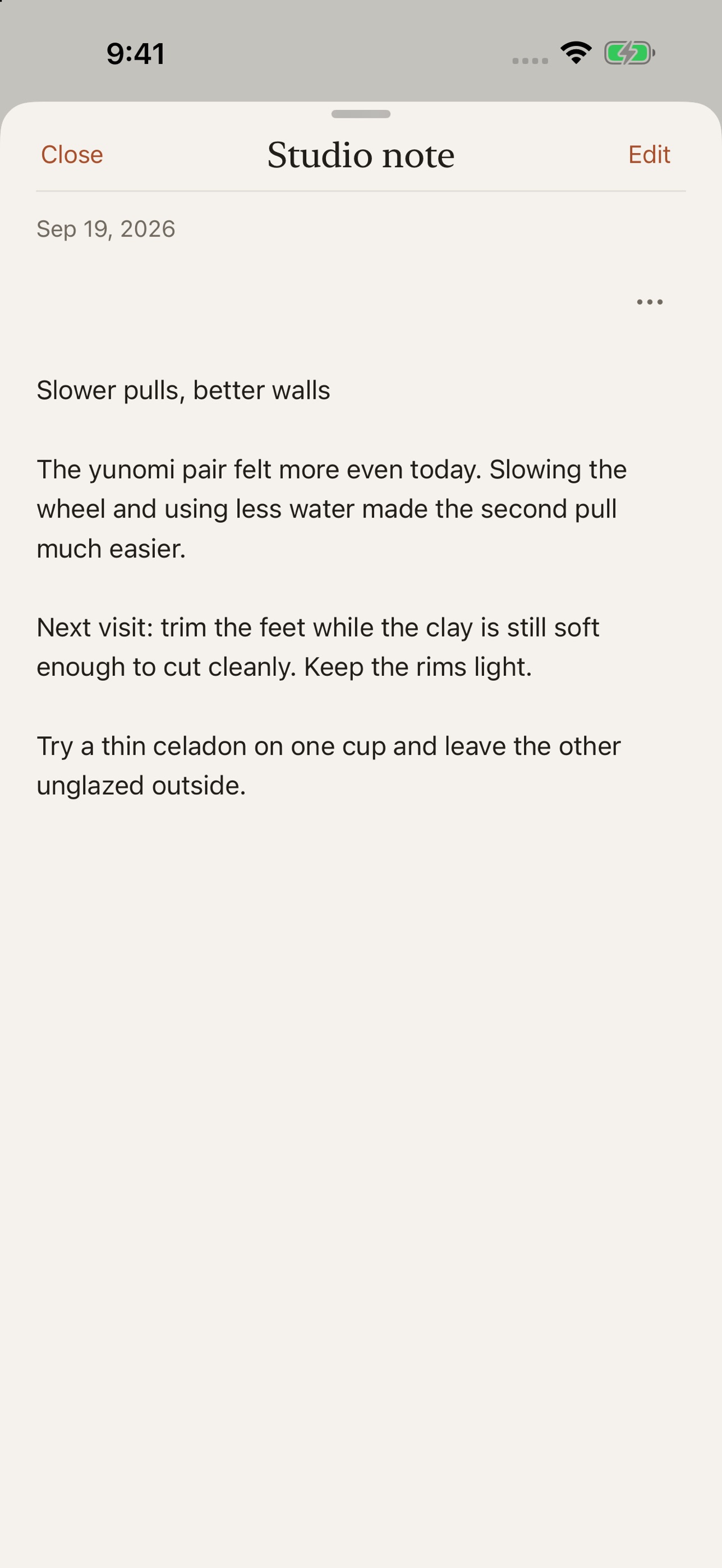 Screenshot 2 of Kiln Pottery Journal