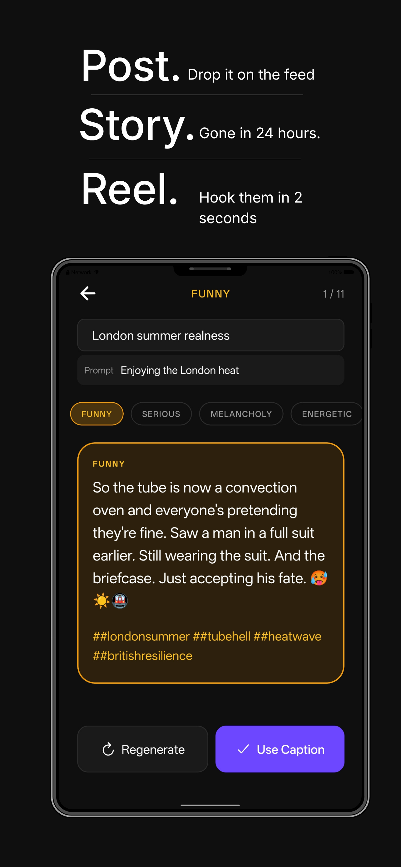 Qaption: AI Caption Generator screenshot 2