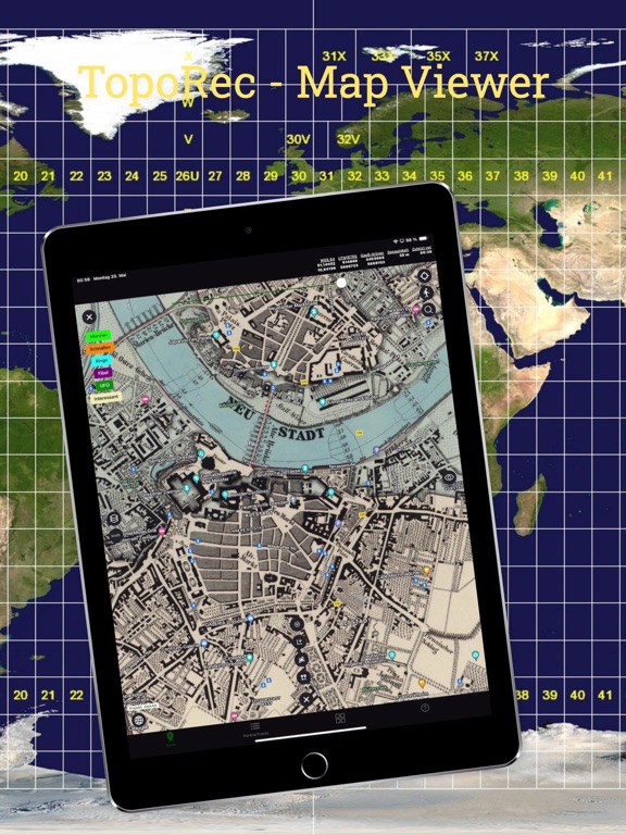 TopoRec - Map Viewer iPad screenshot 1 - Navigation app