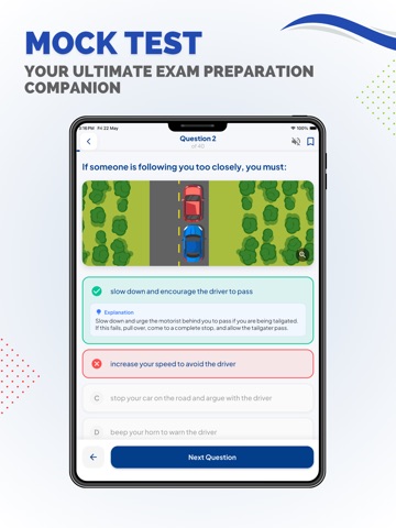 LA DMV Permit Practice Test iPad screenshot